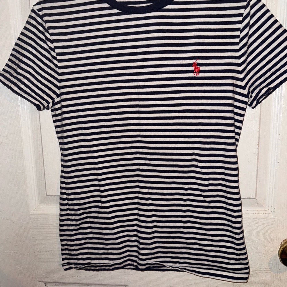 Polo Ralph Lauren Black and White Striped Tee